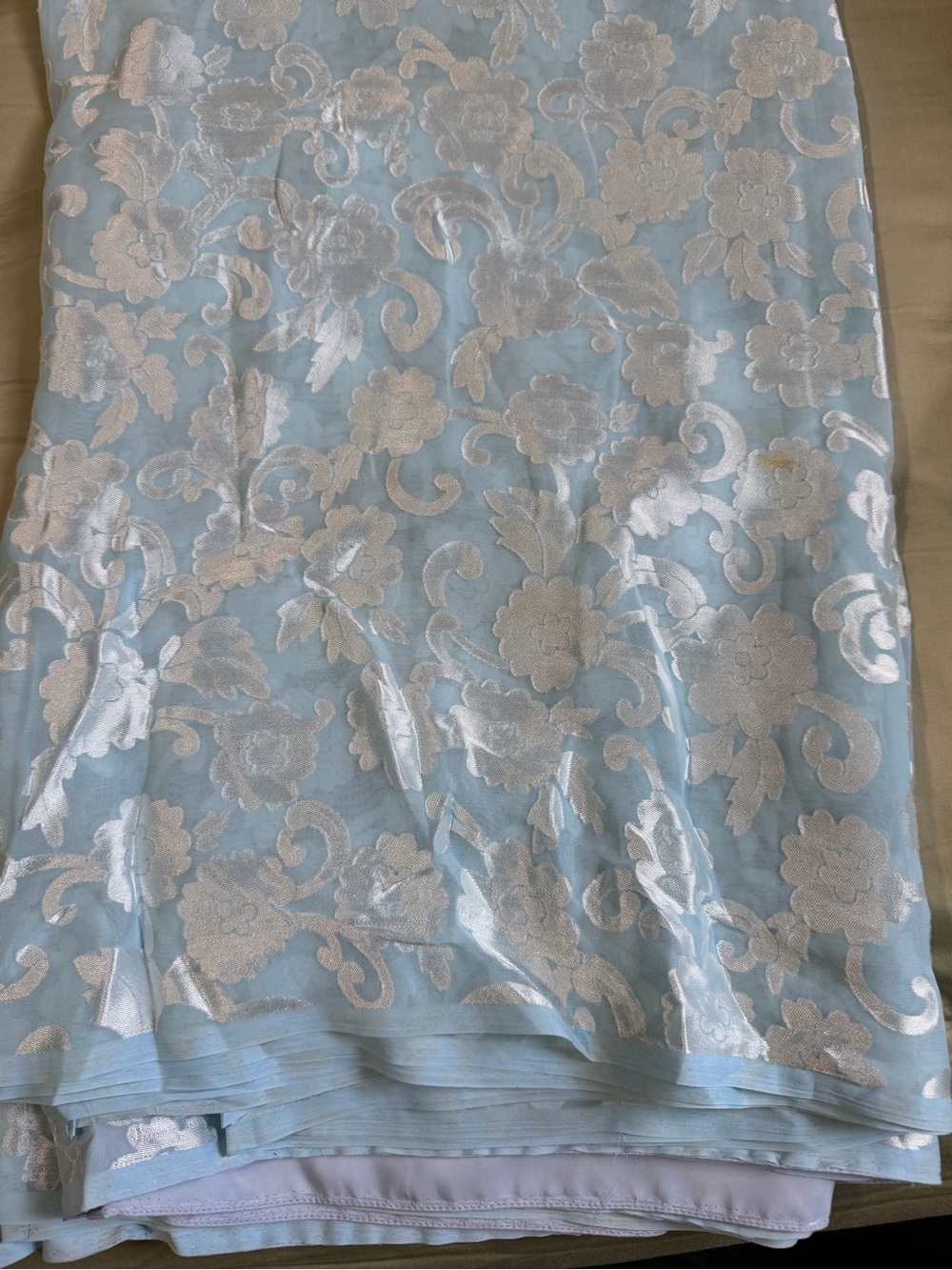 Light Blue Floral Women's Saree